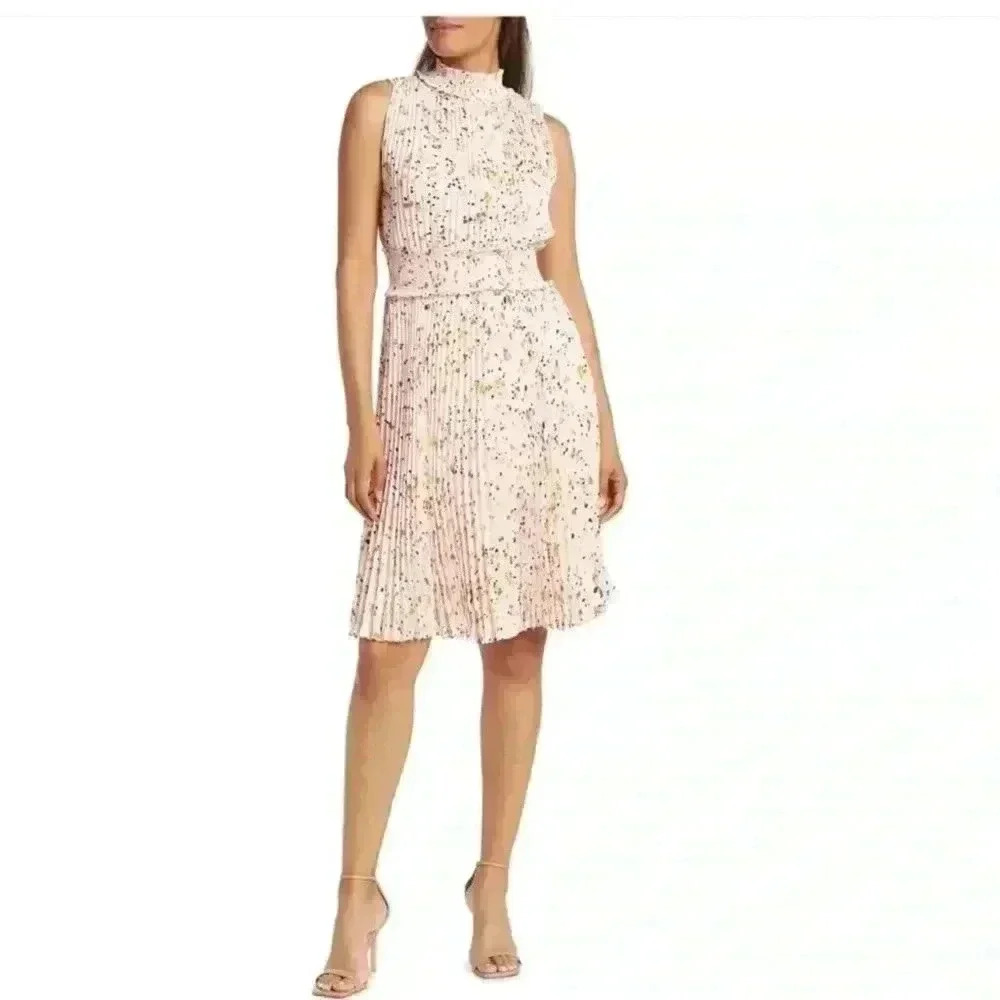 Nanette Lepore pleated confetti midi dress‎ 8